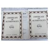 Set of 9 Disney Lady and the Tramp Collectible Plates with Some Certificates