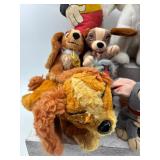 Collection of 11 Mixed Disney and Cartoon Character Plush Toys