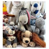 Collection of 11 Mixed Disney and Cartoon Character Plush Toys