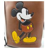 Vintage Mickey Mouse Leather Pouch and West German Alarm Clock