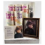 Collection of Sasha Dolls Packaging with Framed Portrait