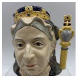 Set of 3 Vintage Character Toby Mugs Featuring Queen Victoria and Dickens Characters