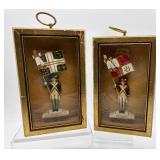 Pair of Framed 18th Century Style Soldier Figurines