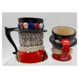 Collection of Beefeater Figurines and Royal Doulton Character Jugs