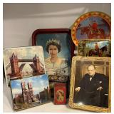 Collection of British Royalty and Landmarks Decorative Tins