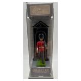 Set of London Themed Die Cast Models with Post Box, Guardsman, and Buses