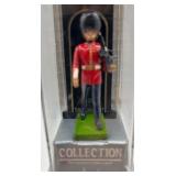 Set of London Themed Die Cast Models with Post Box, Guardsman, and Buses