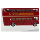 Set of London Themed Die Cast Models with Post Box, Guardsman, and Buses