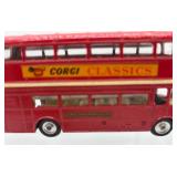 Set of London Themed Die Cast Models with Post Box, Guardsman, and Buses