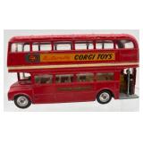 Set of London Themed Die Cast Models with Post Box, Guardsman, and Buses