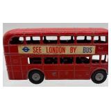 Set of London Themed Die Cast Models with Post Box, Guardsman, and Buses