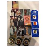 Collection of Vintage Memorabilia Including Plates, Photos, and Souvenirs