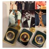 Collection of Vintage Memorabilia Including Plates, Photos, and Souvenirs