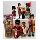 Collection of Vintage International Dolls with Costumes and Accessories