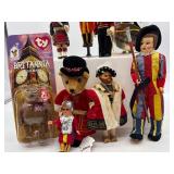 Collection of Vintage International Dolls with Costumes and Accessories
