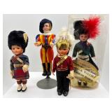 Collection of Vintage International Dolls with Costumes and Accessories