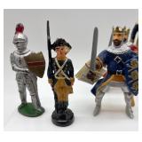 Collection of Antique and Vintage Miniature Figurines and Toy Vehicles
