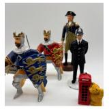 Collection of Antique and Vintage Miniature Figurines and Toy Vehicles