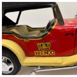 Set of 4 Collectible Royal and Knight Figures with Vintage Toy Car