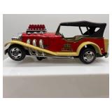 Set of 4 Collectible Royal and Knight Figures with Vintage Toy Car