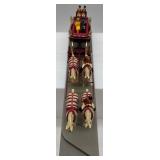 Set of 4 Collectible Royal and Knight Figures with Vintage Toy Car