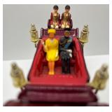 Set of 4 Collectible Royal and Knight Figures with Vintage Toy Car