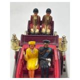 Set of 4 Collectible Royal and Knight Figures with Vintage Toy Car