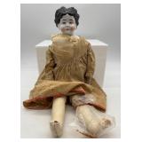 Antique Porcelain Doll with Fabric Body