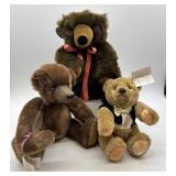 Set of 3 Collectible Teddy Bears from the Westcliff Collection
