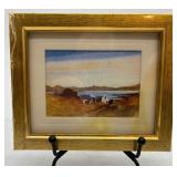 Set of 3 Framed Artworks - Landscape and Winter Scenes