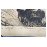 Set of 3 Framed Artworks - Landscape and Winter Scenes