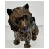 Vintage Cat Painting and Porcelain Animal Figures