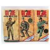 Set of 3 GI Joe WWII Commemorative Figures: Airborne Military Police, Action Marine, and Action Soldier by Hasbro