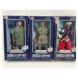 Set of 3 Soldiers of the World 12" Action Figures in Original Packaging