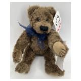 Set of 3 Vintage Mohair Jointed Teddy Bears Including Libearty with Scarves