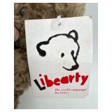 Set of 3 Vintage Mohair Jointed Teddy Bears Including Libearty with Scarves