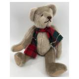 Set of 3 Vintage Mohair Jointed Teddy Bears Including Libearty with Scarves