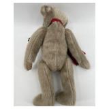 Set of 3 Vintage Mohair Jointed Teddy Bears Including Libearty with Scarves