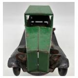 Vintage Coca-Cola Serving Tray and Green Tin Toy Car