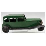 Vintage Coca-Cola Serving Tray and Green Tin Toy Car