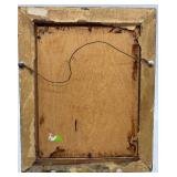 Vintage Framed Portrait Painting and Friedel Cinderella Figurine