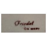 Vintage Framed Portrait Painting and Friedel Cinderella Figurine