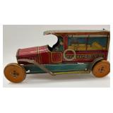 Collection of 3 Vintage Tin Litho Toy Cars