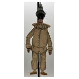 Harlequin Puppet and Mardi Gras Clown Figurine Set