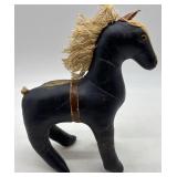 Vintage Stuffed Leather Horse Figurine