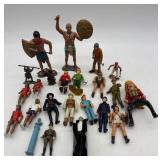 Vintage Action Figure Collection with Various Characters