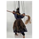 Handcrafted Kitchen Witch Marionette with Broom