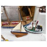 Collection of 13 Handcrafted Model Boats and Ships with Unique Designs