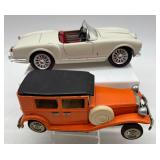 Set of 2 Vintage Model Cars - Classic Convertible and Antique Sedan