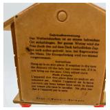 Vintage German Weather House and Porcelain Sheep Figurines